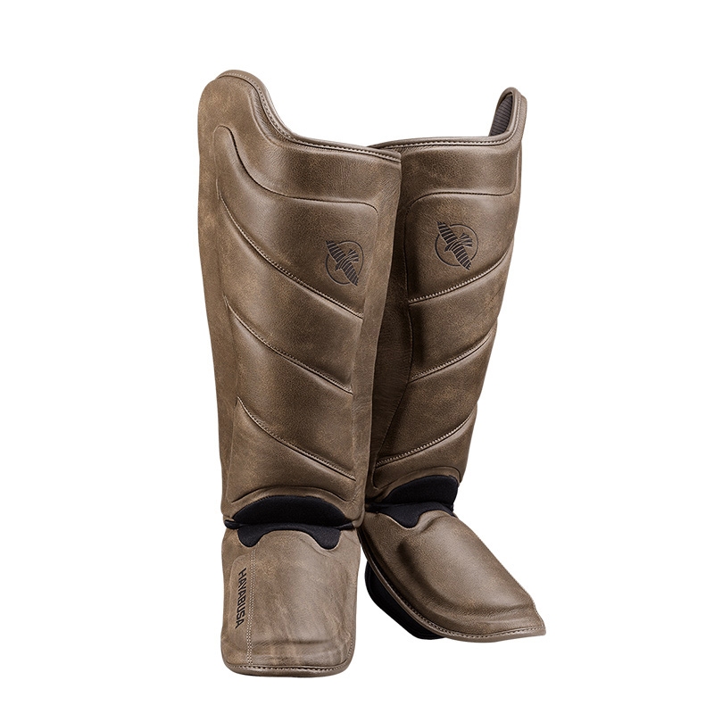 HAYABUSA Retro ของแท้หนังมวยกางเกงขายาวต่อสู้ Sanda มวยไทยเท้าขนาดเล็กอุปกรณ์ป้องกัน