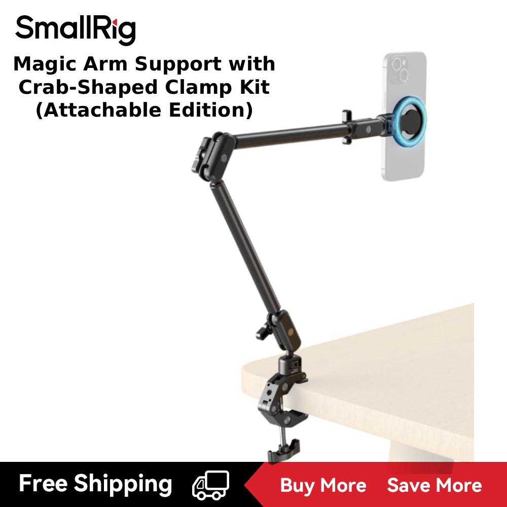 SmallRig Magic Arm Support with Crab-Shaped Clamp Kit (Attachable Edition) #5626 #5625