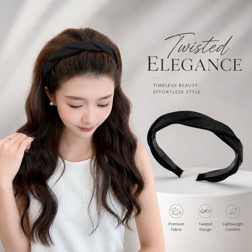 ที่คาดผมระดับเสียงมงกุฎสูง – ห่วงผมฟันกว้าง – ยางรัดผมถักกันลื่น – ยกก้นและความเต็ม