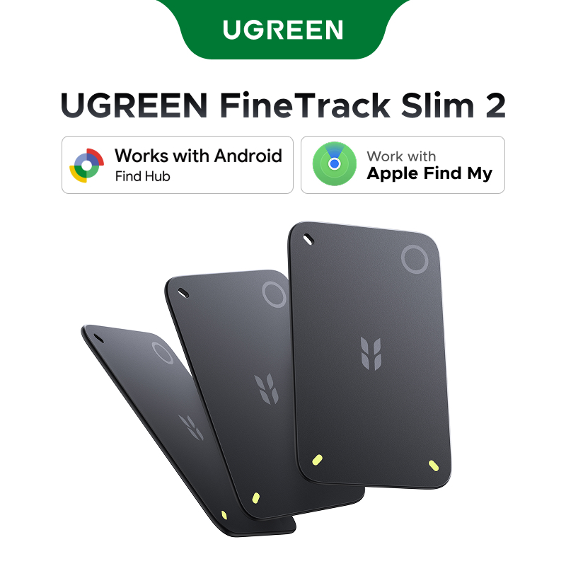UGREEN FineTrack Slim 2 GPS Tracker สมาร์ทแท็กสมาร์ท Locator Anti Lost ใช้งานร่วมกับ iOS & Android สําหรับ iPhone 17 Pro Max Samsung S26 Ultra
