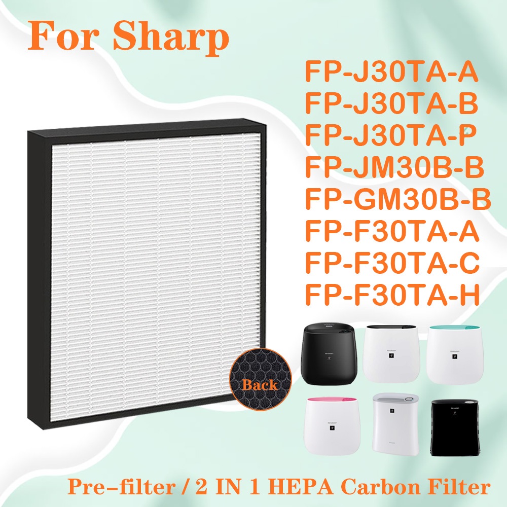 สําหรับ Sharp เครื่องฟอกอากาศกรอง FZ-F30HFE FP-J30TA-A FP-J30TA-B FP-J30TA-P FP-JM30B-B FP-GM30B-B F