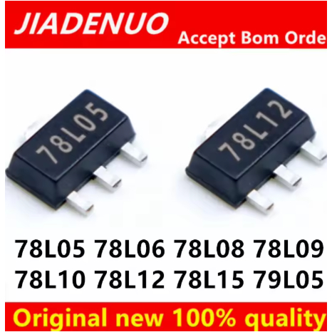 20PCS 100% ใหม่ 78L06 78L08 78L05 78L09 78L10 78L12 78L15 79L05 SOT-89 ชิปเซ็ต