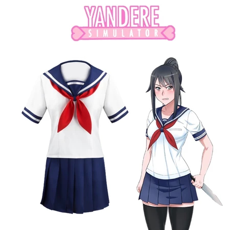 Yandere Simulator Ayano Aishi JK ชุดคอสเพลย์เครื่องแต่งกายสําหรับเล่นเกมชุดสวมบทบาท