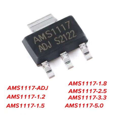 10PCS AMS1117 AMS1117-ADJ AMS1117-1.2 AMS1117-1.5 AMS1117-1.8 AMS1117-2.5 AMS1117-3.3 AMS1117-5.0 11