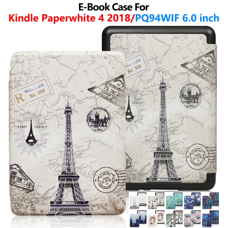 สําหรับ 2018 Kindle Paperwhite 10th Gen 6.0 นิ้ว PQ94WIF กันกระแทกทาสีหนังฝาครอบ E-Book กรณี