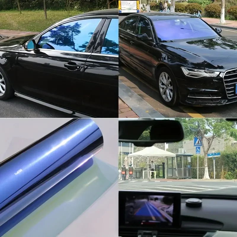 100ซม. กว้าง สีฟ้าสีม่วง Chameleon Window Tint Light green Chameleon Nano Ceramic Car Window Tint Solar Film