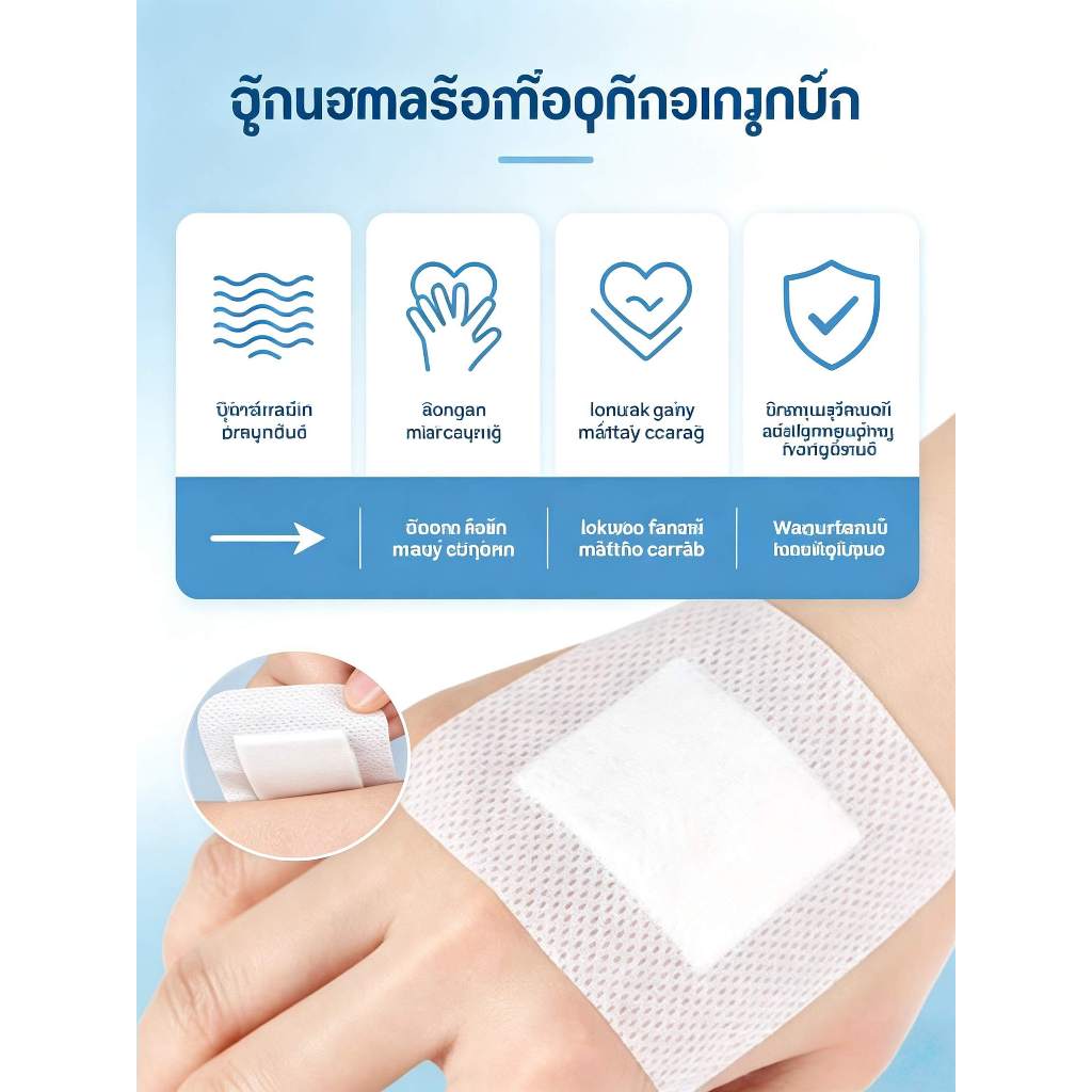 (the) 10/15/20/30 ชิ้นกันน้ํา Band-Aid Band Wound Dressing Medical Breathable ปราศจากเชื้อเทปสําหรับว่ายน้ํา Bath Wound Care ปกป้อง First Aid (TH)