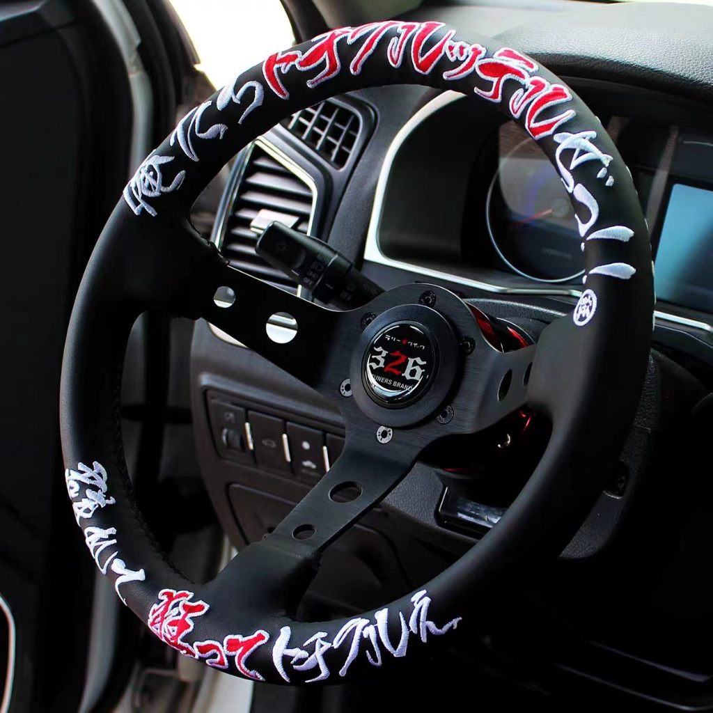 JDM ญี่ปุ่น 326Power พวงมาลัยรถปัก 330 มม