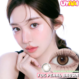 【 -0.00 -8.00 】𝐔𝐘𝐀𝐀𝐈 𝐱 𝐅𝐑𝐄𝐒𝐇𝐋𝐀𝐃𝐘 คอนแทคเลนส์สายตาสั้น รุ่น 𝗙𝗢𝗚 𝗣𝗘𝗔𝗥𝗟 𝘀𝗲𝗿𝗶𝗲𝘀 สีน้ำตาลเทา คอนแทคเลนส์ สามารถใช้ได้รายเดือน เลนส์มินิน่ารัก s size14.0mm 14.5mm จัดส่งฟรี (รายเดือน)