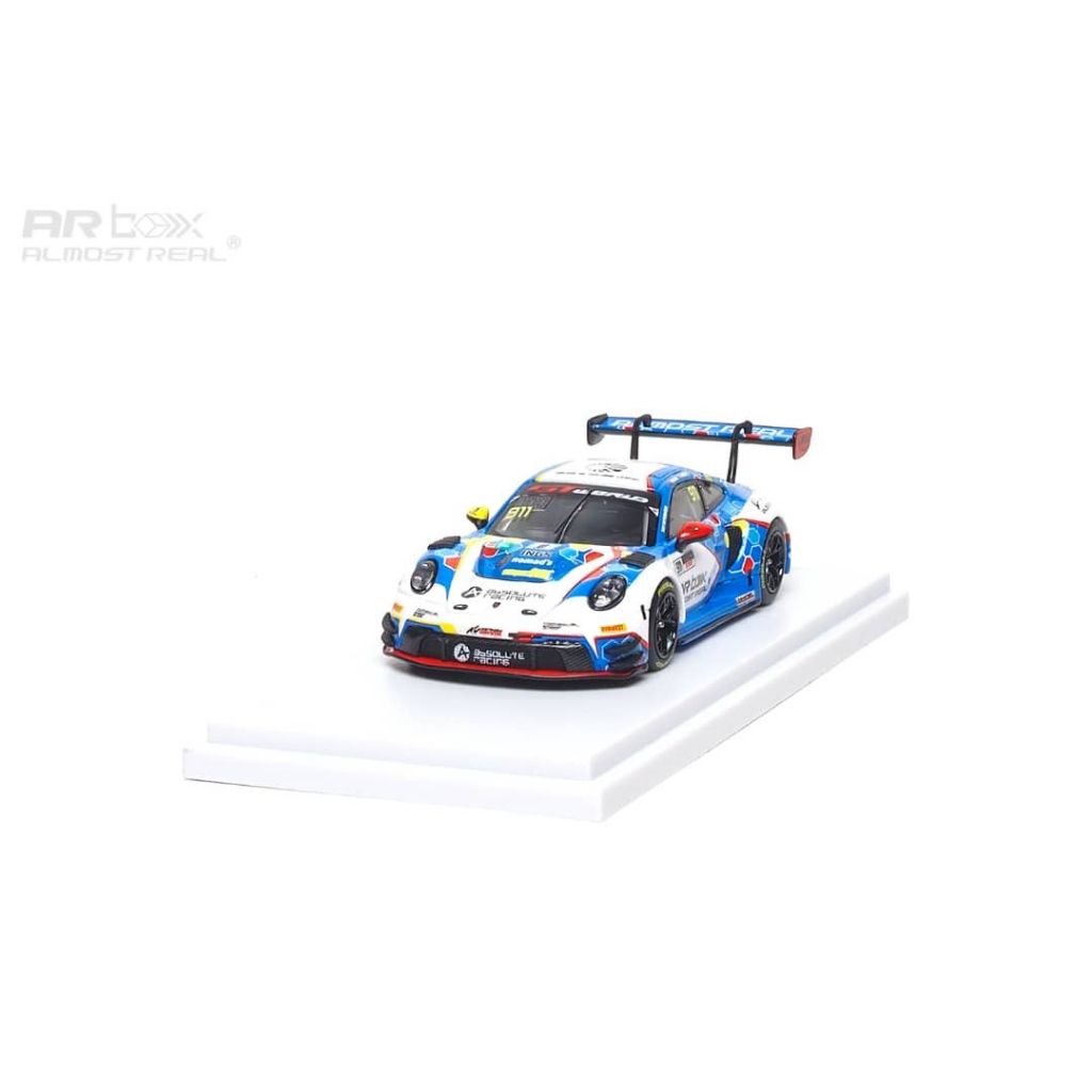 เกือบจริง AR BOX 1:64 2026 GT World Challenge Asia #911 - Sepang Blue-White Livery Diecast Scale Model Car