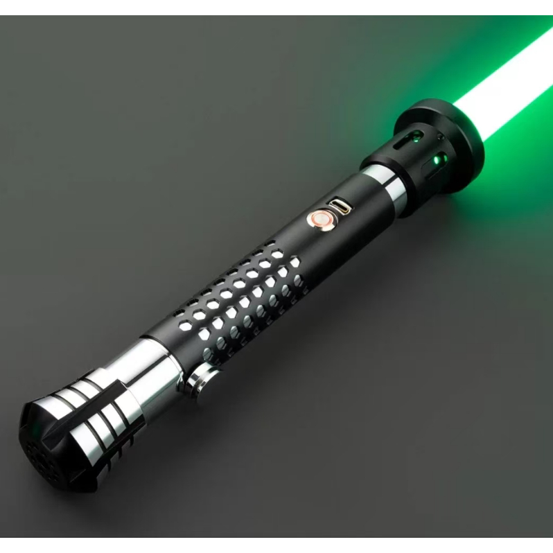 DAMIENSABER SHIBING Lightsaber โลหะ Hilt RGB Neopixel Light ดาบคอสเพลย์