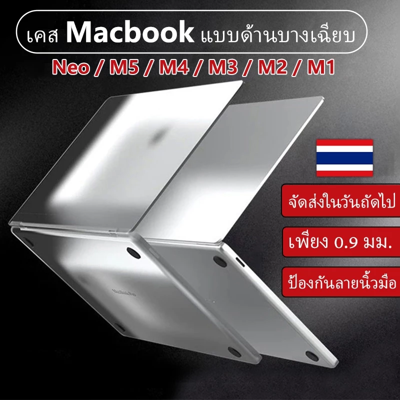 Ultra บางสำหรับ MacBook Neo A18Pro 2026 Air/Pro 13 14 15 16 ใน M5 M4 M3 M2 M1 2025-2020 Matte Anti-ลายนิ้วมือ