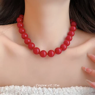 เดรช ลูกอม-สีรอบลูกปัดเค้นคอสร้อยคอหลายสีที่มีอยู่เรียบเรซิ่นลูกปัดออกแบบ มีชีวิตชีวา และสบายๆสไตล์สร้อยคอสําหรับผู้หญิงสวมใส่ทุกวันแ