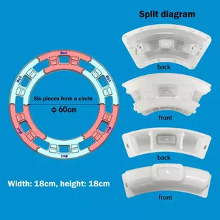 [pugwsl] บล็อกคอนกรีตประกอบที่มีประสิทธิภาพ Mould ABS รอบออกแบบโมดูลผนังอย่างดีสําหรับสวน Paver ซีเมนต์บ่อทํา