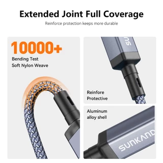 SUNKANDI Type-C ถึง USB-B สายเคเบิลข้อมูลเครื่องพิมพ์พร้อมอะแดปเตอร์ USB-C เหมาะสําหรับโน้ตบุ๊ค Universal สําหรับเครื่องพิมพ์