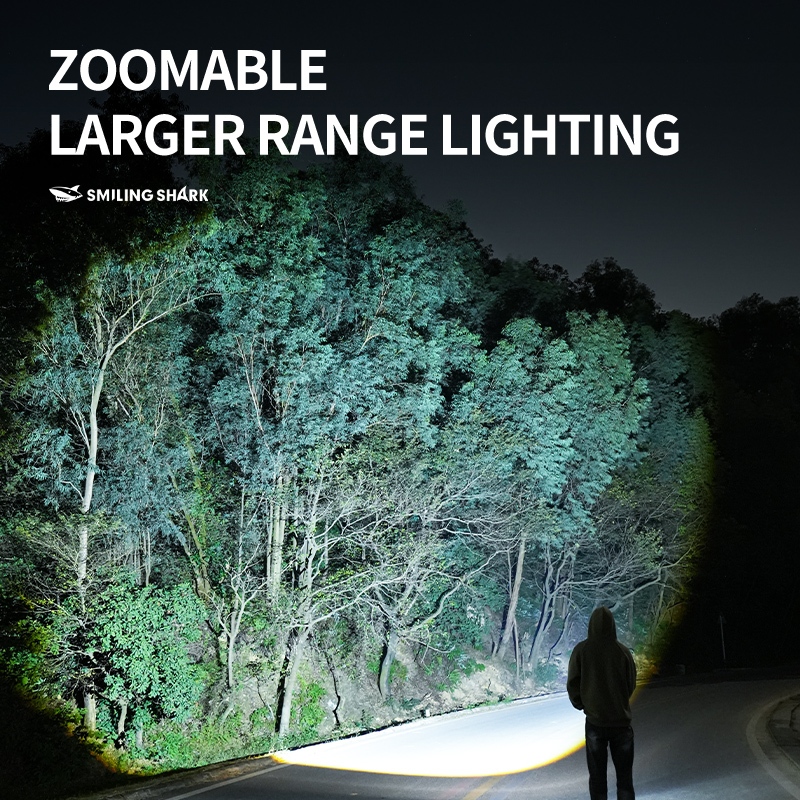 SMILING SHARK UV Light ไฟฉายแบบชาร์จไฟได้ 395nm แสงสีม่วง Scorpion Light LED 5 โหมด Type-c ไฟฉายกันน้ํากลางแจ้ง SD5252 — صورة 4