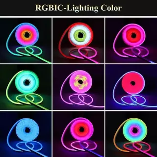 R RGB ไฟ LED Strip กันน้ํา 5M/10M APP ควบคุมแสงนีออนตกแต่งห้อง Party Bar Cafe ของขวัญ