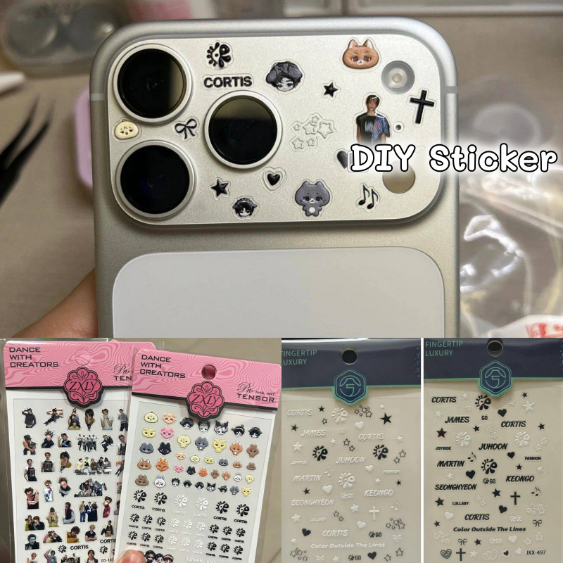 CORTIS สติกเกอร์ฟิล์มเลนส์พัดลมรองรับ ins KPOP DIY สติกเกอร์เคสโทรศัพท์ตกแต่ง