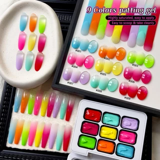 XEIJAYI - ยาทาเล็บเจลไล่เฉดสีนีออน มาพร้อม 9 สีไล่ระดับความเข้มข้นสูง เหมาะสำหรับทุกฤดูกาล