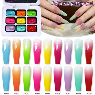 XEIJAYI - ยาทาเล็บเจลไล่เฉดสีนีออน มาพร้อม 9 สีไล่ระดับความเข้มข้นสูง เหมาะสำหรับทุกฤดูกาล