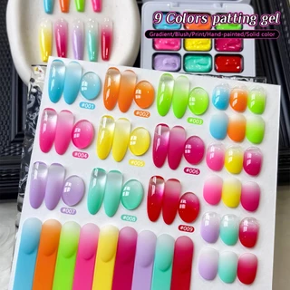 XEIJAYI - ยาทาเล็บเจลไล่เฉดสีนีออน มาพร้อม 9 สีไล่ระดับความเข้มข้นสูง เหมาะสำหรับทุกฤดูกาล
