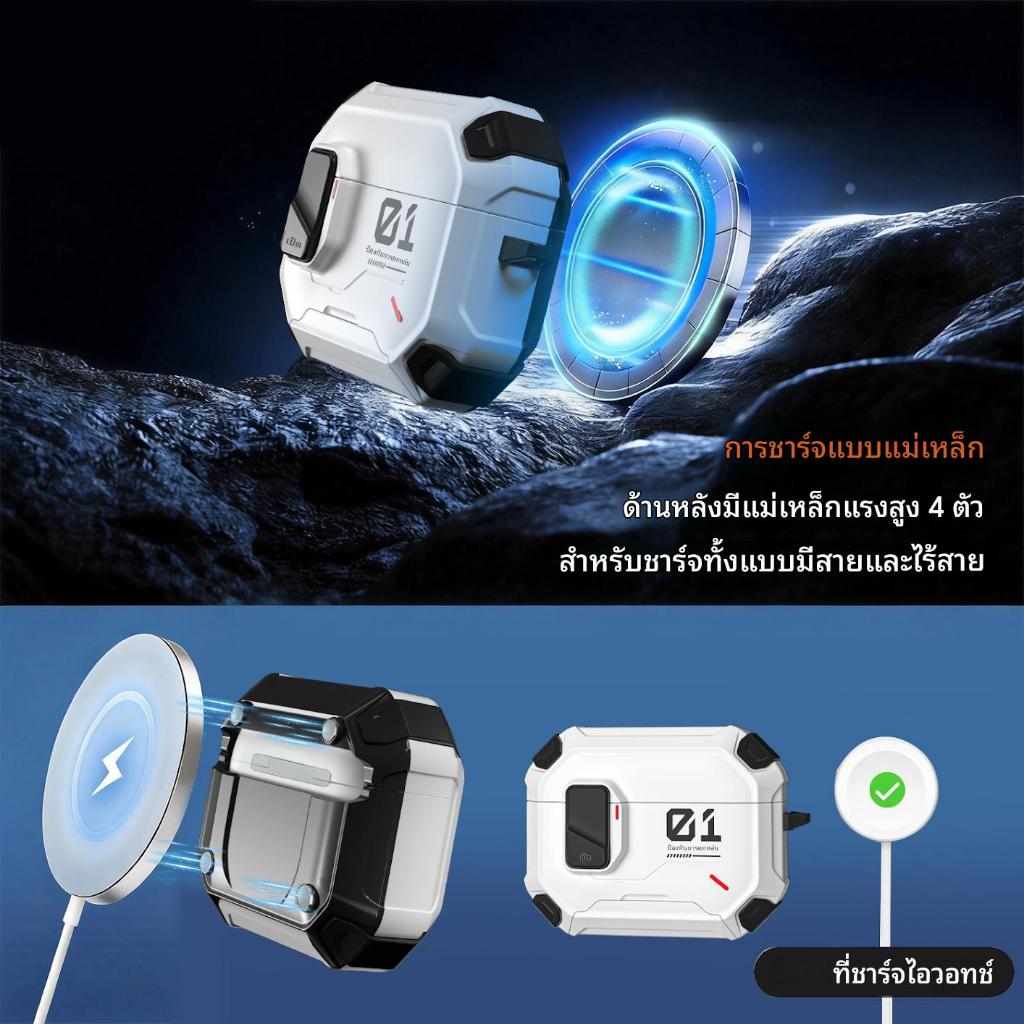 Magnetic Flip-Open สําหรับ airpods pro 2/3 & 4 เคสป้องกัน รูปที่ 3