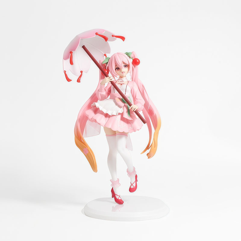 24 ซม.อะนิเมะ Figur Hatsune Miku Amp Miku Action Figure เชอร์รี่สี Dress-up ร่มรูปปั้นเครื่องประดับของเล่นของขวัญ