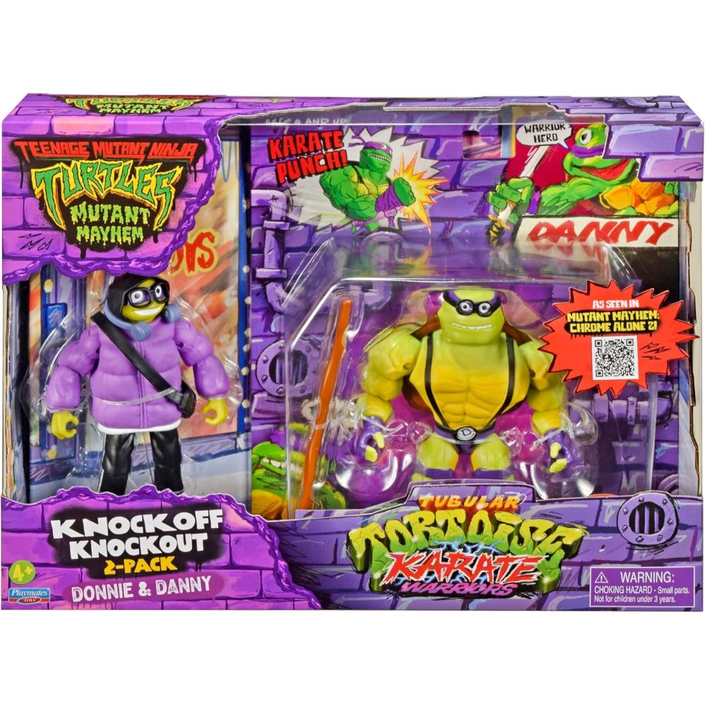 เต่านินจาวัยรุ่น Tubular Tortoise Karate Warriors Don & Danny Action Figure 2-Pack (Knockoff Knockou