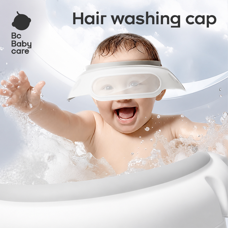Bc Babycare เด็กป้องกันหูผมซักผ้า Water Blocking หมวกอาบน้ําหมวกกันน้ําปรับได้