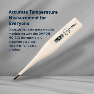 OMRON Thermometer MC-246 เครื่องวัดอุณหภูมิดิจิตอลหัวอ่อนเครื่องวัดอุณหภูมิอิเล็กทรอนิกส์กันน้ำสำหรับเด็ก วัดค่าเร็ว เครื่องอุณหภูมิ เทอร์โมมิเตอร์