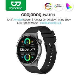 GOOJODOQ FB027 1.43" สมาร์ทวอทช์หน้าจอสัมผัส Amoled | ออกกําลังกาย | เข้ากันได้กับ IOS & Android | นาฬิกาออกกําลังกายบลูทูธ สมาร์ทวอทช์