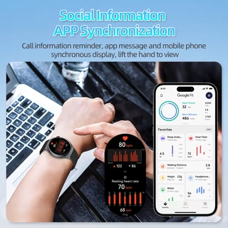 GOOJODOQ FB027 1.43" สมาร์ทวอทช์หน้าจอสัมผัส Amoled | ออกกําลังกาย | เข้ากันได้กับ IOS & Android | นาฬิกาออกกําลังกายบลูทูธ สมาร์ทวอทช์
