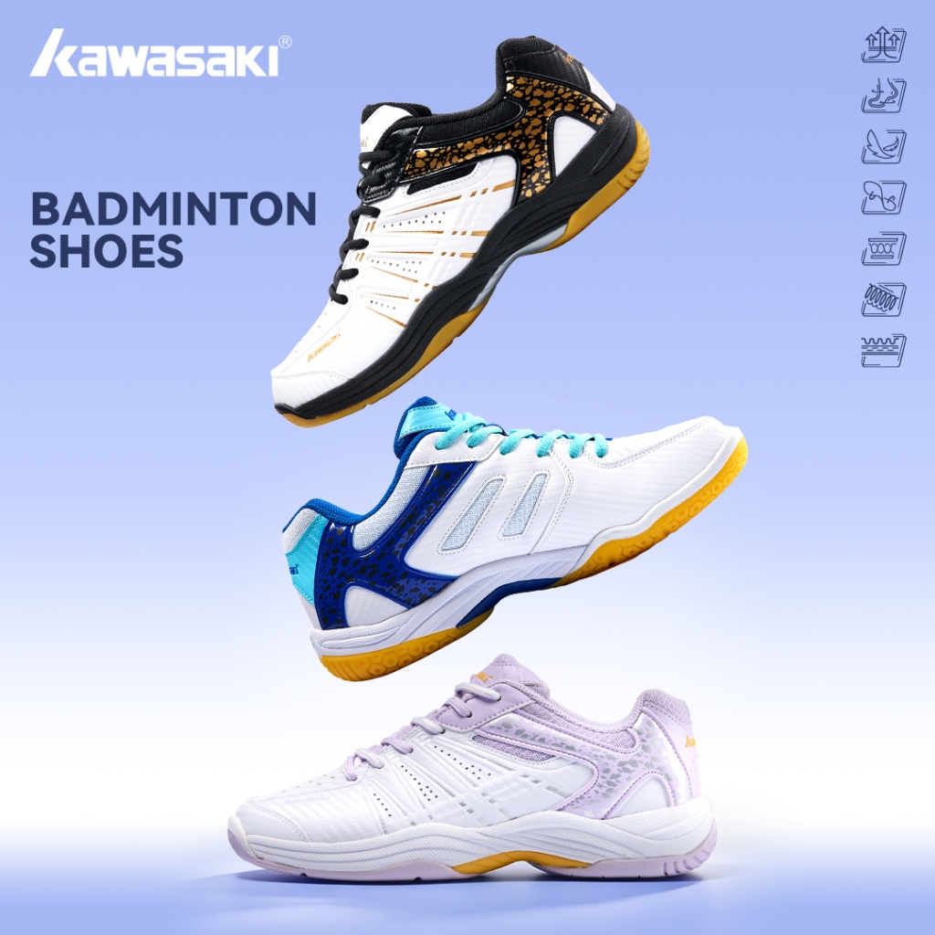 รองเท้า KAWASAKI K-065D สำหรับ.pickleball และ badminton แบบ breathable anti-slip ใช้ได้ทั้งผู้ชายและ