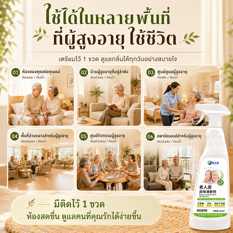 ฉีดง่าย ไม่ต้องซักทันที สเปรย์ดับกลิ่นห้อง 500ml รูปที่ 3