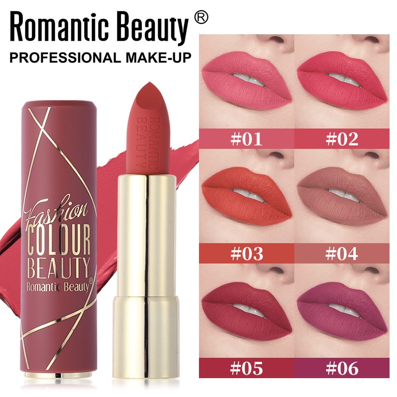 ลิปสติกเนื้อแมทกํามะหยี่ติดทนนานกันน้ํา Non-Stick Cup Highly Pigmented Lip Color Makeup 3.4g