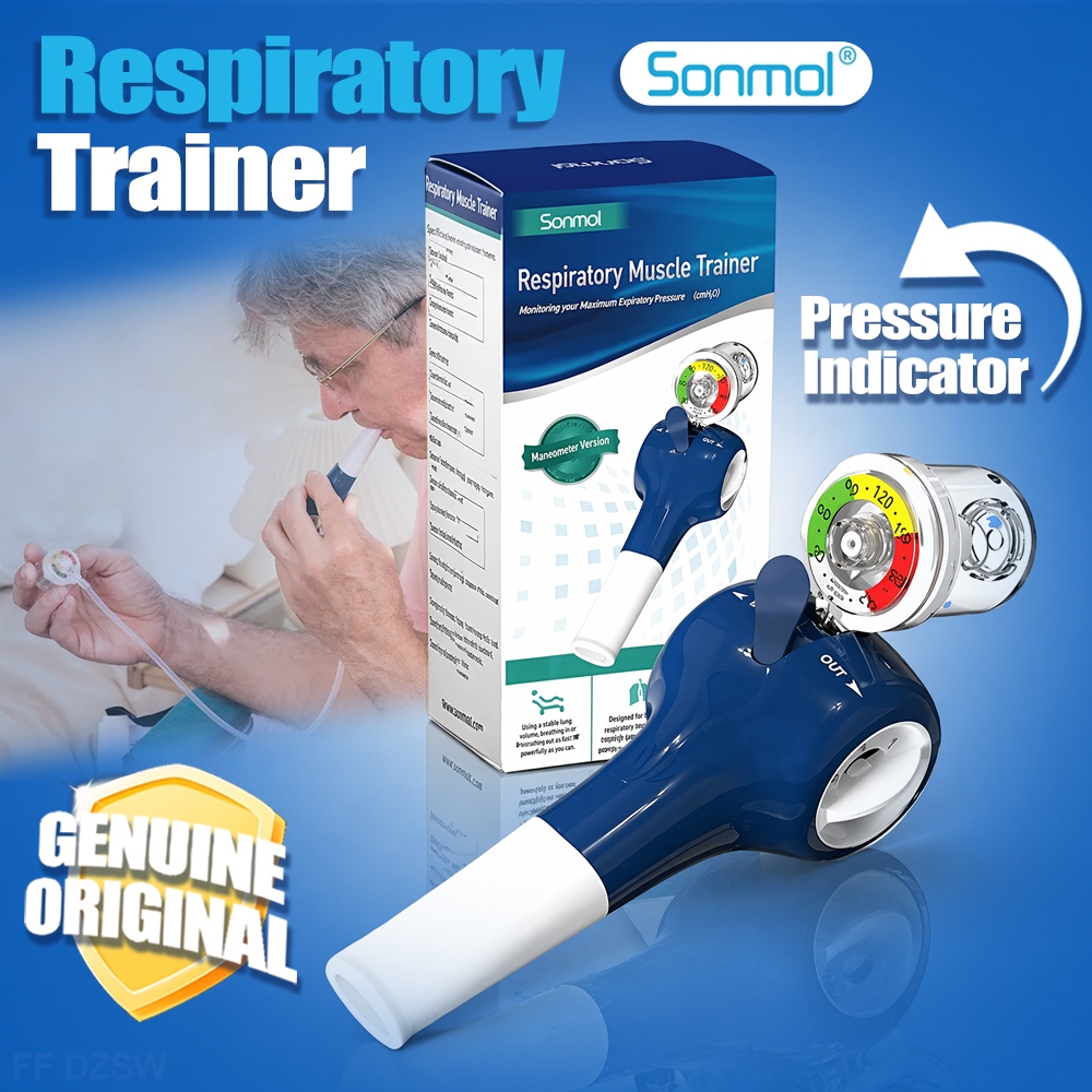 Sonmol อุปกรณ์ฝึกหายใจสำหรับปอด | เครื่องวัดและฝึกการหายใจเพื่อเสริมสร้างสมรรถภาพปอด ช่วยให้หายใจได้ดีขึ้น