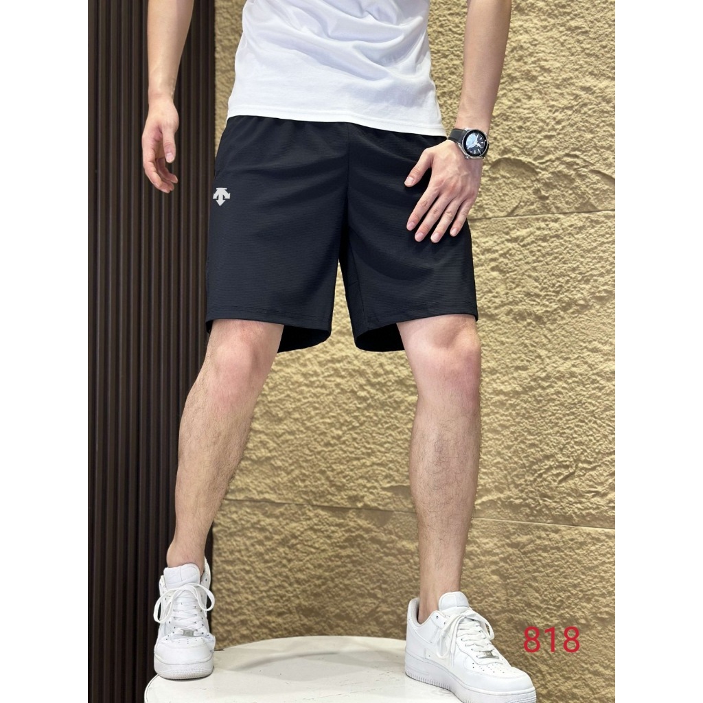 DESCENTE DESCENTE กางเกงขาสั้นลําลองผู้ชายน้ําหนักเบาระบายอากาศได้กางเกงขาสั้นแห้งเร็วสําหรับผู้ชาย,