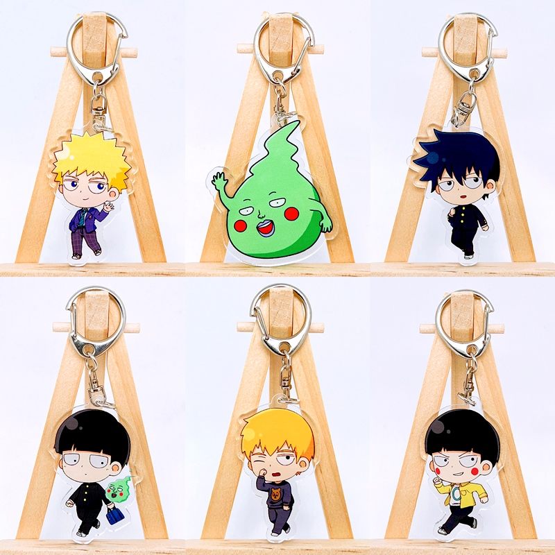 Mob Psycho 100 สองด้าน Ekubo อะคริลิคพวงกุญแจ Shigeo Kageyama Anime Merch กระเป๋า Charm