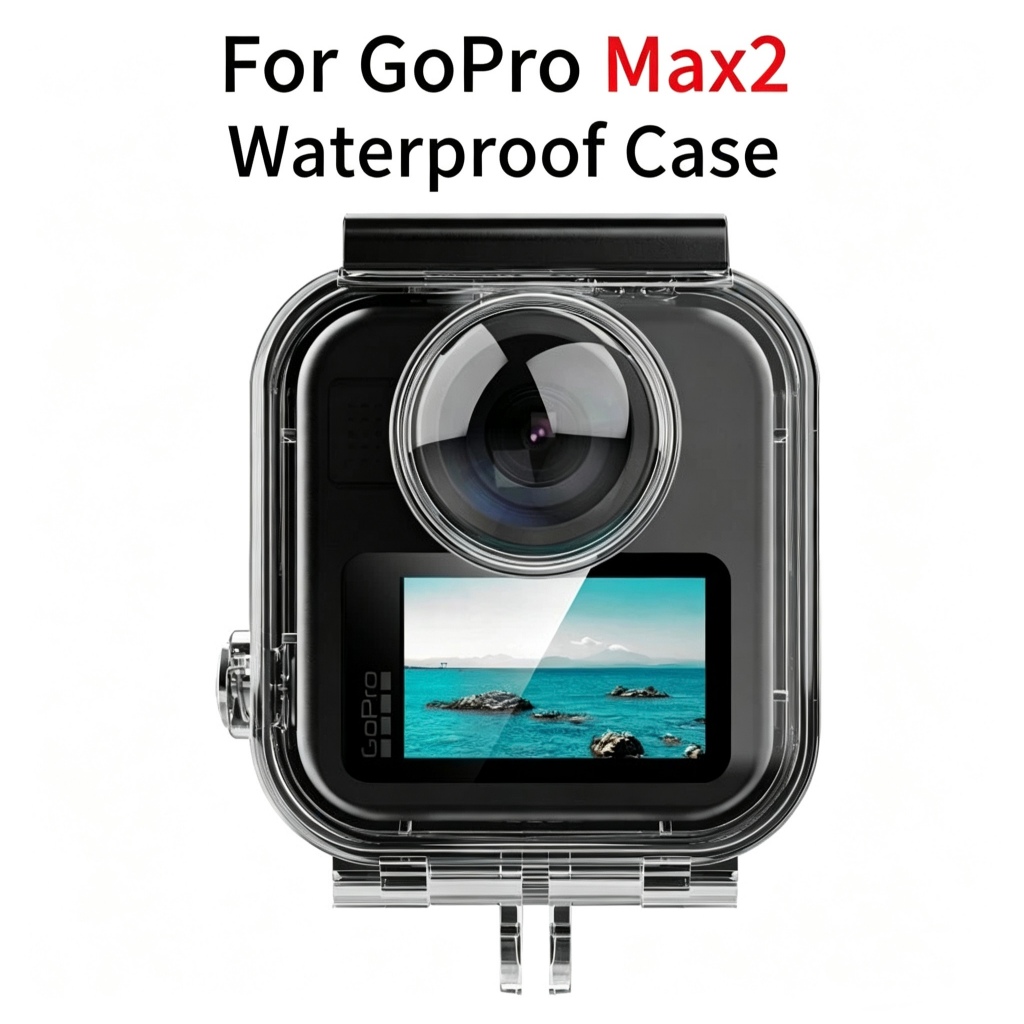 60ม เปลือกกันน้ําเข้ากันได้กับกล้องกีฬา โกโปร สูงสุด 2 เคสดําน้ําตื้นใต้น้ําที่มองไม่เห็น 360 องศาเค