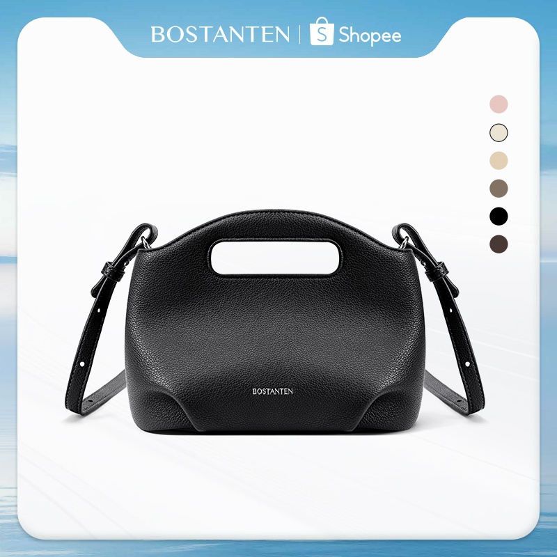 BOSTANTEN Hudson Bag กระเป๋าผู้หญิง สะพายข้าง ถือได้ หนังนิ่ม วินเทจ เรียบหรู จุของได้ สำหรับทำงาน เที่ยว และใช้งานทุกวัน