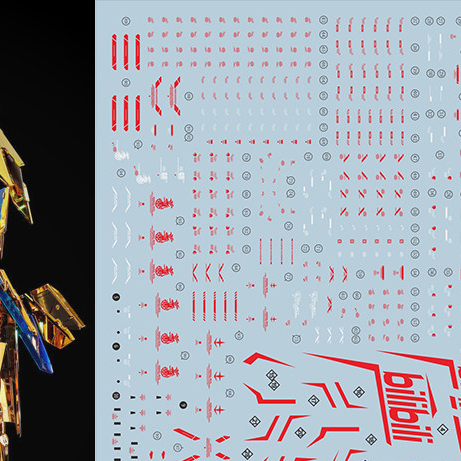 20250710 EVO PB RG 1/144 Unicorn 03 Phenex NT Fluo Water Slide Decal (ไม่มีชุดหรือฟิกเกอร์ เฉพาะสติ๊