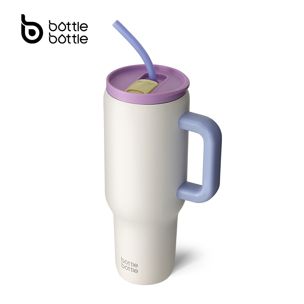 BOTTLE BOTTLE ขวดน้ำ 40oz 1180 มล Tumbler สแตนเลสผู้ถือถ้วยรถที่มีฝาปิดคู่และที่จับขวดน้ำความจุสูง