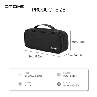 OTOHE กระเป๋าเก็บของดิจิตอลกระเป๋าเดินทางอุปกรณ์อิเล็กทรอนิกส์กระเป๋าสาย USB เก็บสายขนาดใหญ่จัดระเบียบ