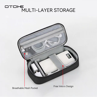 OTOHE กระเป๋าเก็บของดิจิตอลกระเป๋าเดินทางอุปกรณ์อิเล็กทรอนิกส์กระเป๋าสาย USB เก็บสายขนาดใหญ่จัดระเบียบ