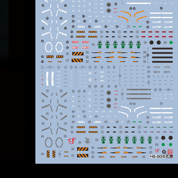 EVO HG 1/144 Guncannon Light Type GQuuux Water Slide Decal Fluo Type (ไม่รวมชุด) EVOHG046