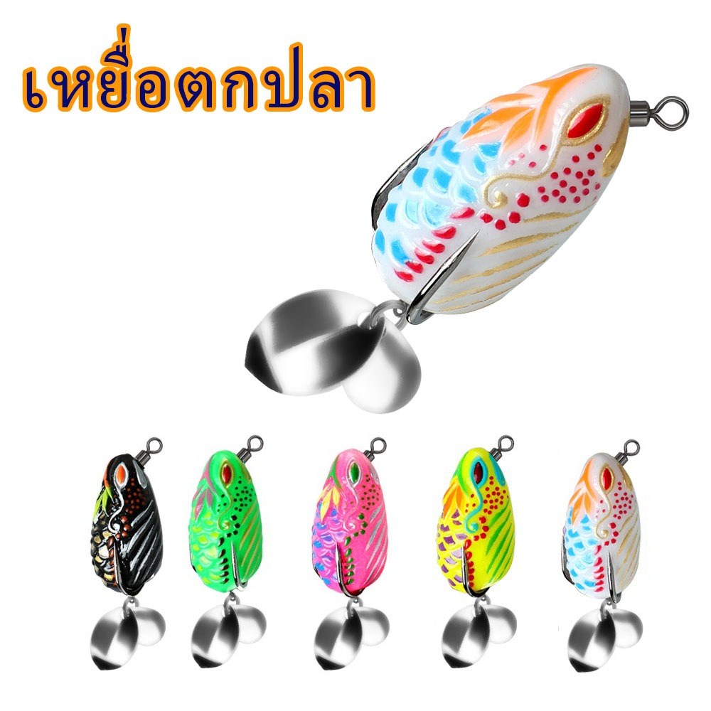 ชุดเหยื่อตกปลากบนุ่ม 5 ชิ้น ขนาด 3.5 ซม./5.7 กรัม เหยื่ออ่อนนุ่มขนาดเล็ก ตะขอคู่ อัพเกรด เหมาะสำหรับน้ำบน
