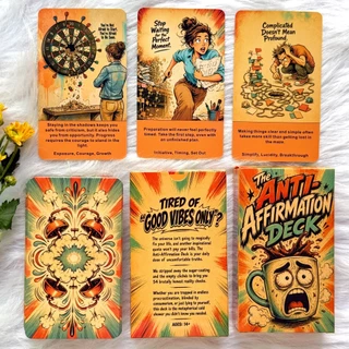 The Anti-Affirmation Deck ไพ่พยากรณ์ตลกๆ 54 ใบ ไพ่ทาโรต์ ดูดวงรายวัน เตือนสติ ของขวัญปาร์ตี้ เหมาะสำหรับมือใหม่