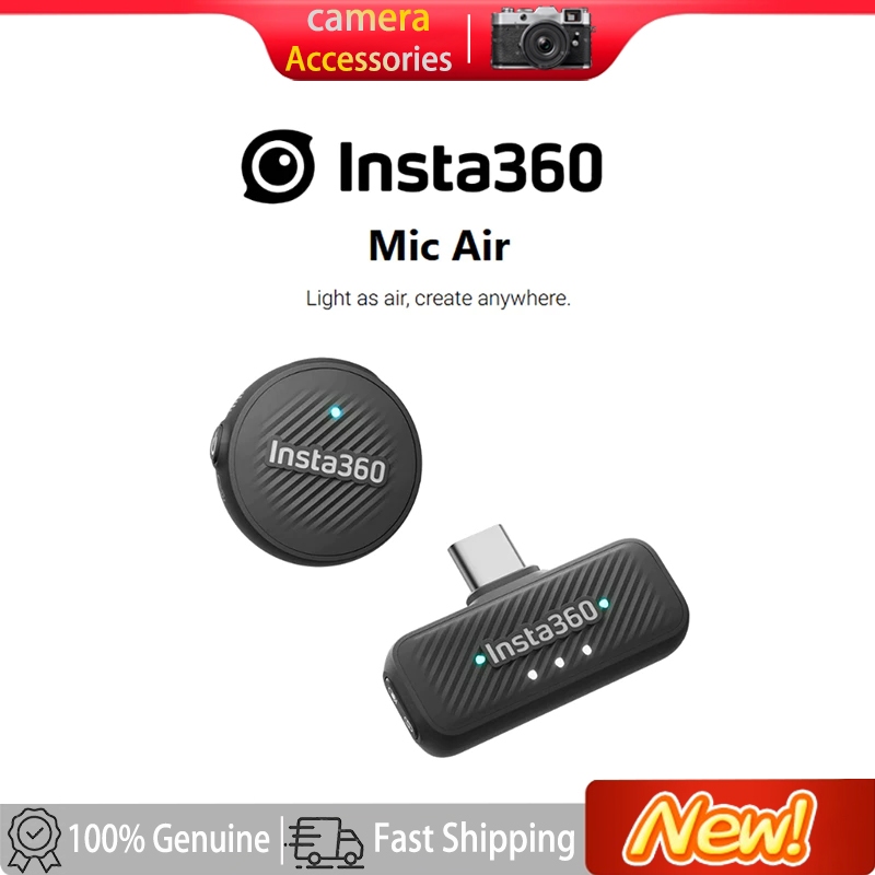 Insta360 Mic Air Transmitter สําหรับ insta360 X5 และ Insta360 Mic Air (1 TX + 1 RX) สําหรับโทรศัพท์ม