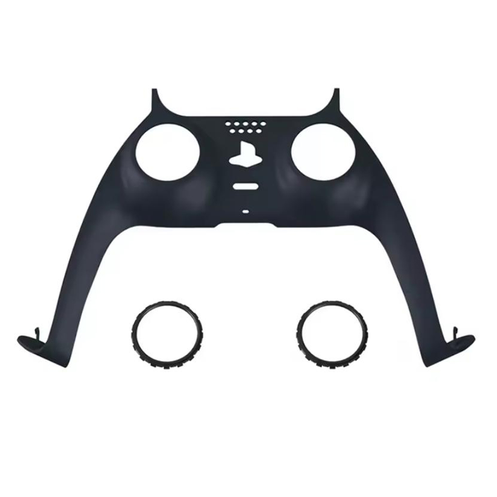 Solid Black Trim Shell w/Accent แหวนเปลี่ยนคลิปสําหรับ ps5 Controller BDM-010/020/030/040