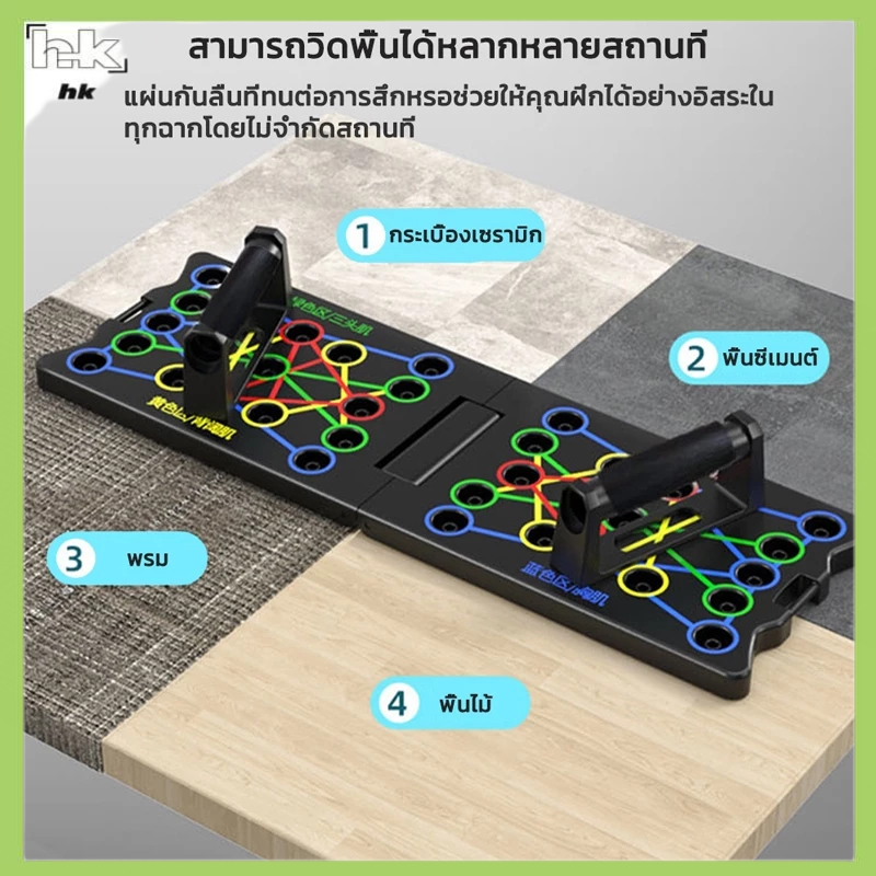 กระดานวิด 34 หลุม บอร์ดวิดพื้นกันลื่น เบาะวิดพื้น วงเล็บวิดพื้น